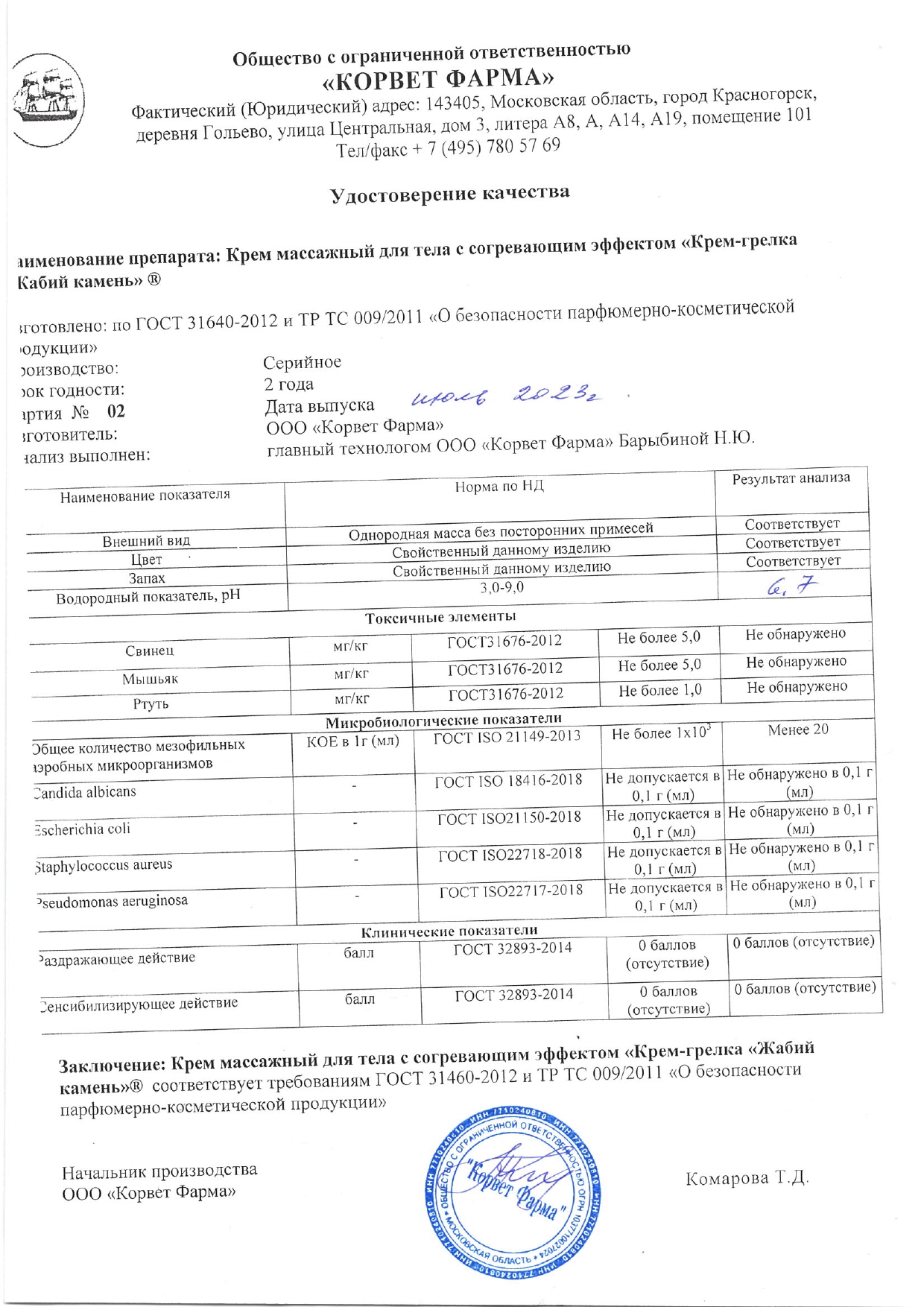 Паспорт №07202302